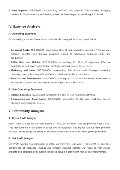 Free Architecture Financial Report Template to Edit Online