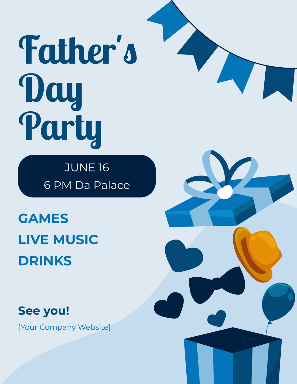 Father's Day Party Flyer
