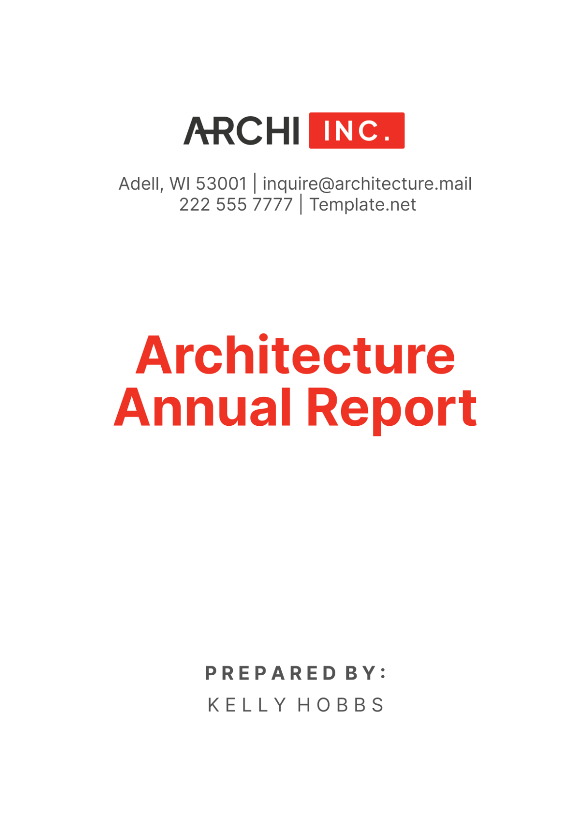 Architecture Annual Report Template - Edit Online & Download