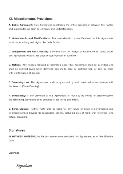 Free Architecture Licensing Agreement Template to Edit Online