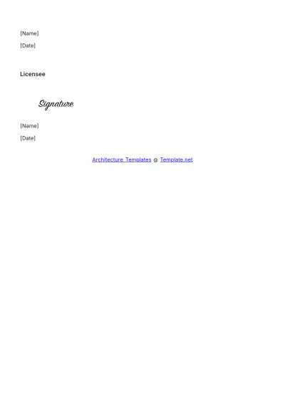 Free Architecture Licensing Agreement Template to Edit Online