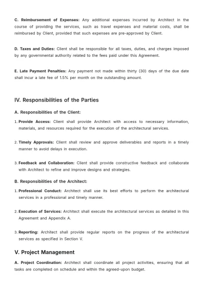 Free Construction Architecture Services Agreement Template to Edit Online