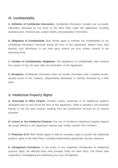 Free Construction Architecture Services Agreement Template to Edit Online