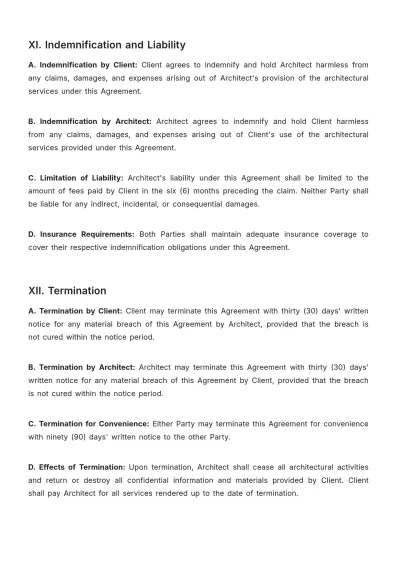 Free Construction Architecture Services Agreement Template to Edit Online