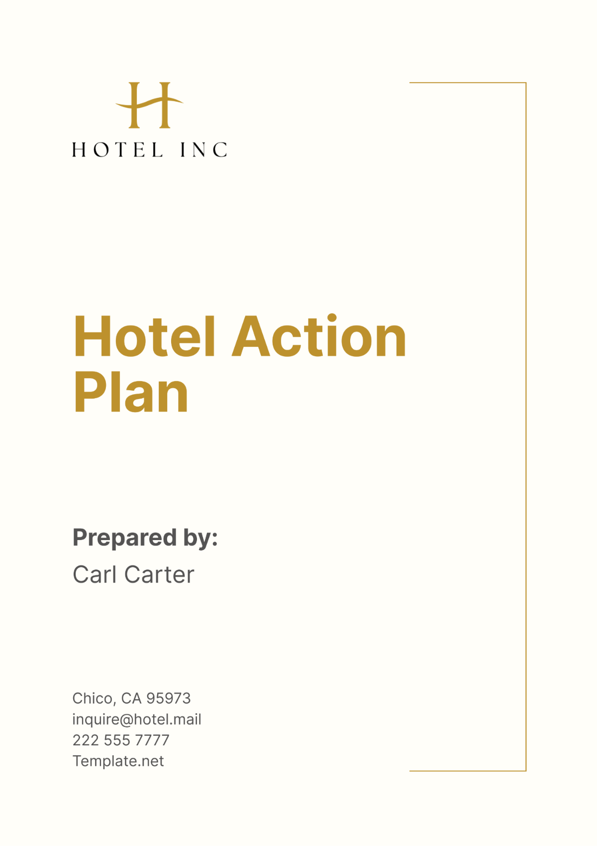 Free Hotel Action Plan Template