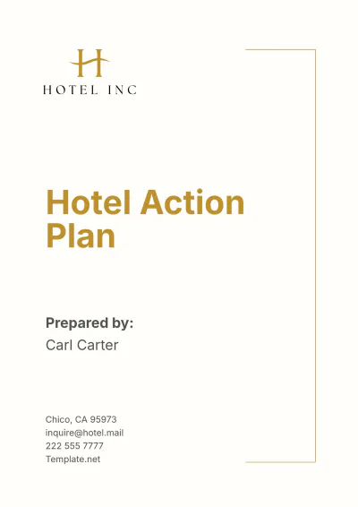 Free Hotel Action Plan Template to Edit Online