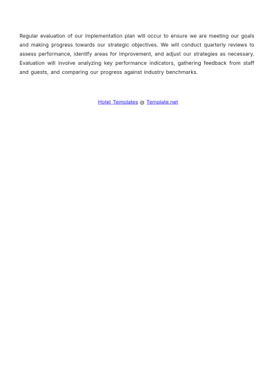 Free Hotel Action Plan Template to Edit Online