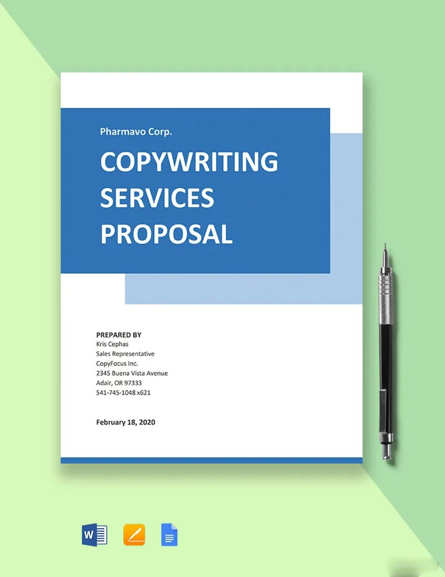 Copywriting Services Proposal Template