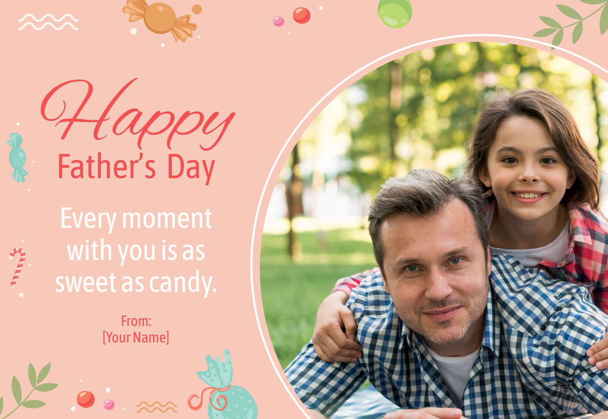 Father's Day Candy Card Template - Edit Online & Download Example ...