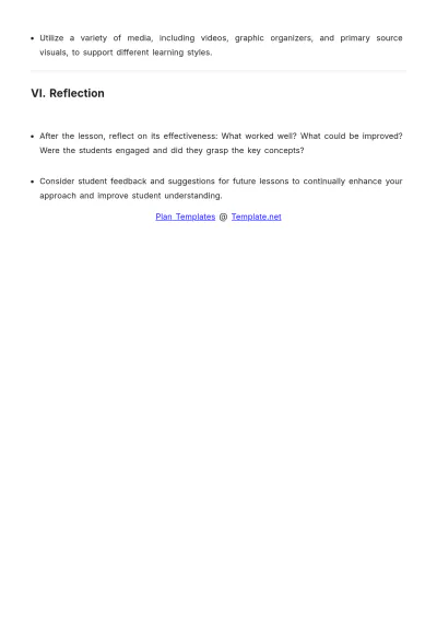 Free High School Lesson Plan Template to Edit Online