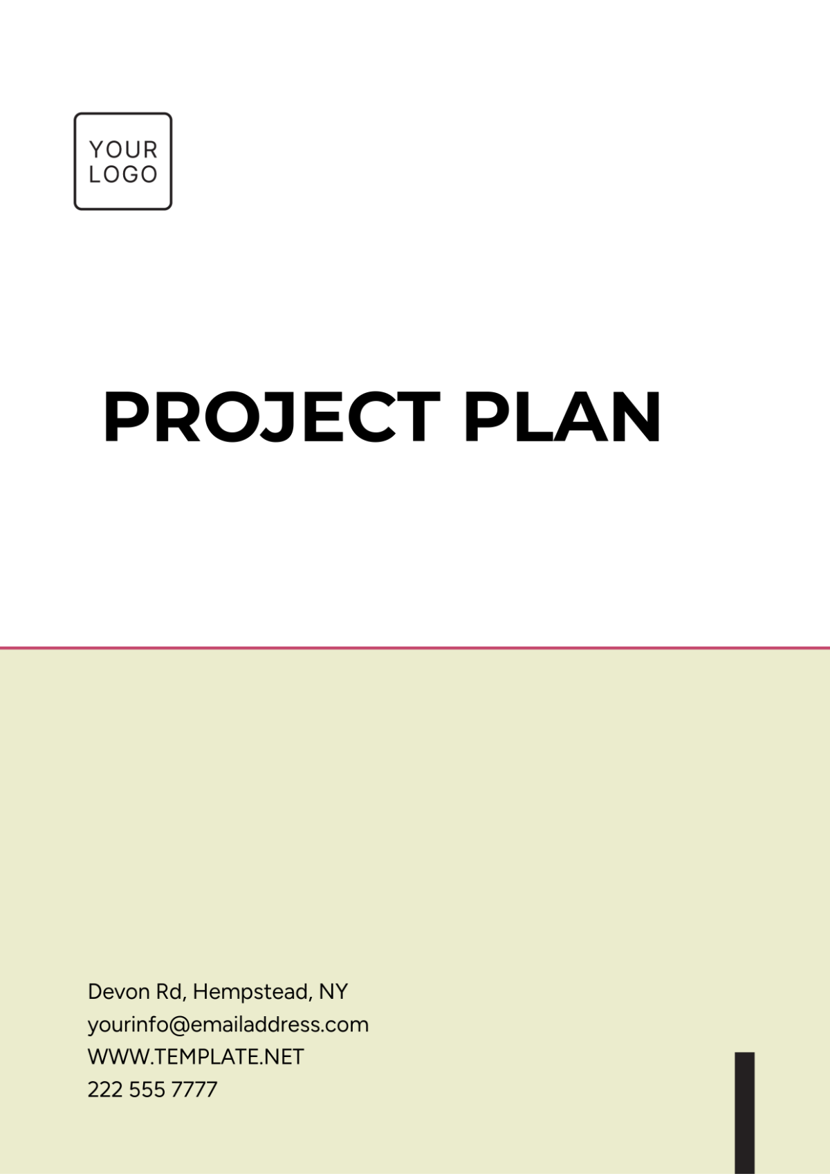 Free Project Plan Template to Edit Online