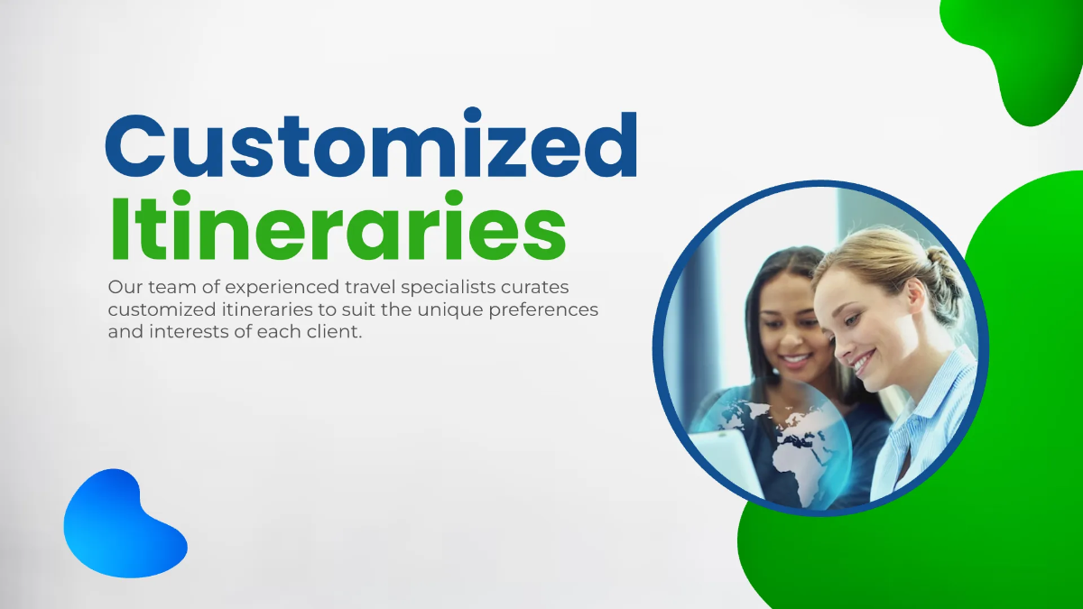 Free Travel Agency Professional Presentation Template to Edit Online