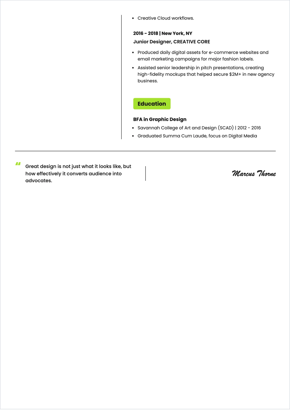 Free Graphic Design Specialist Resume to Edit Online