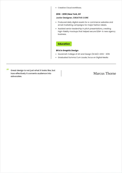 Free Graphic Design Specialist ATS Resume Template, AI Resume Builder