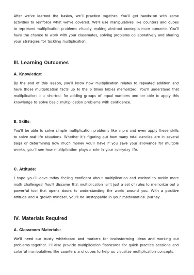 Free Elementary Lesson Plan Template to Edit Online