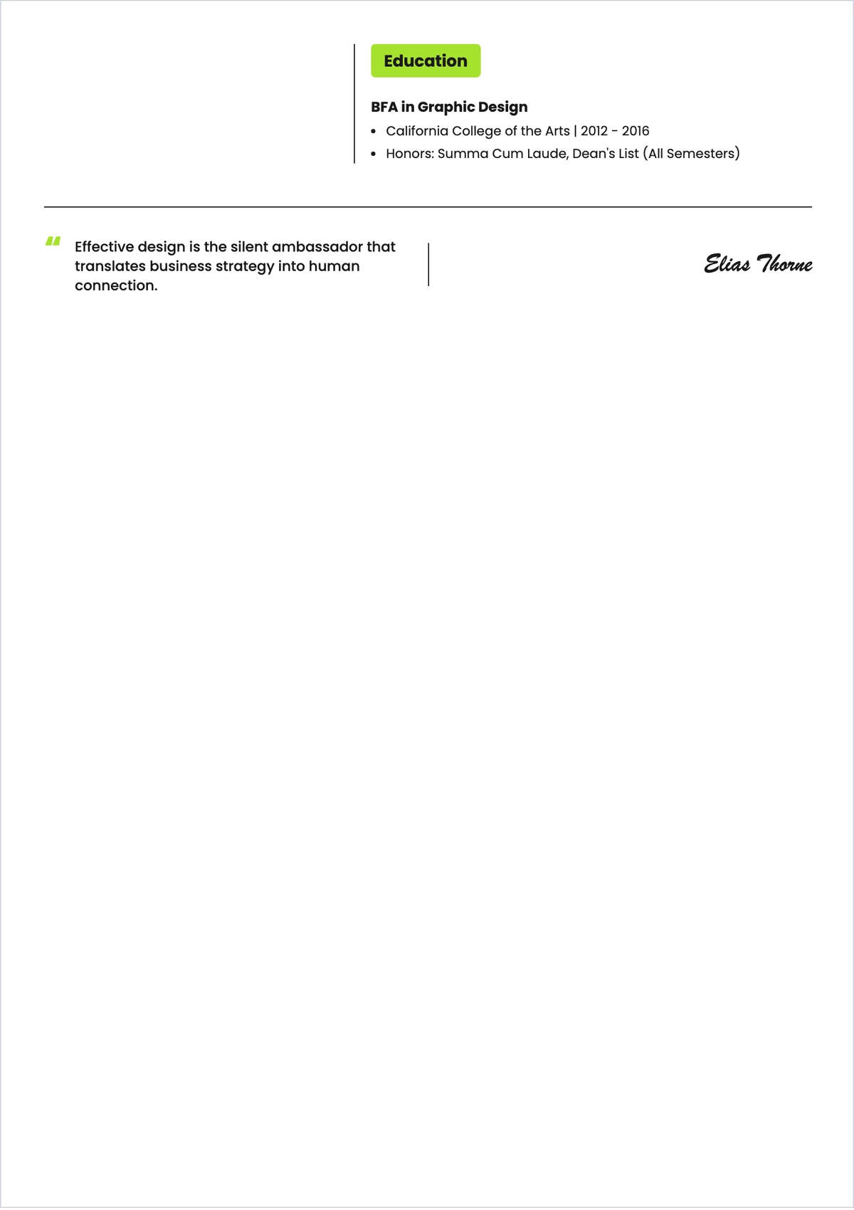 Free Graphic Designer Resume to Edit Online