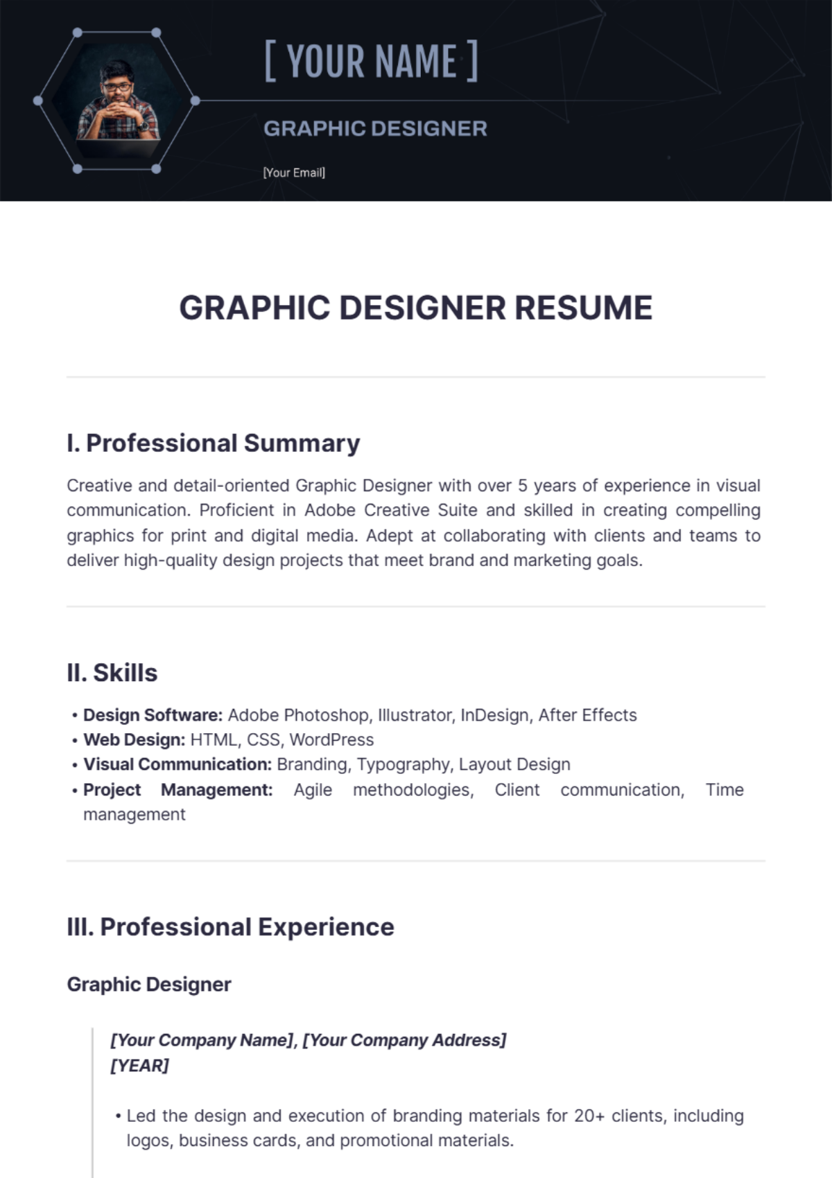 Graphic Designer Resume - Edit Online & Download