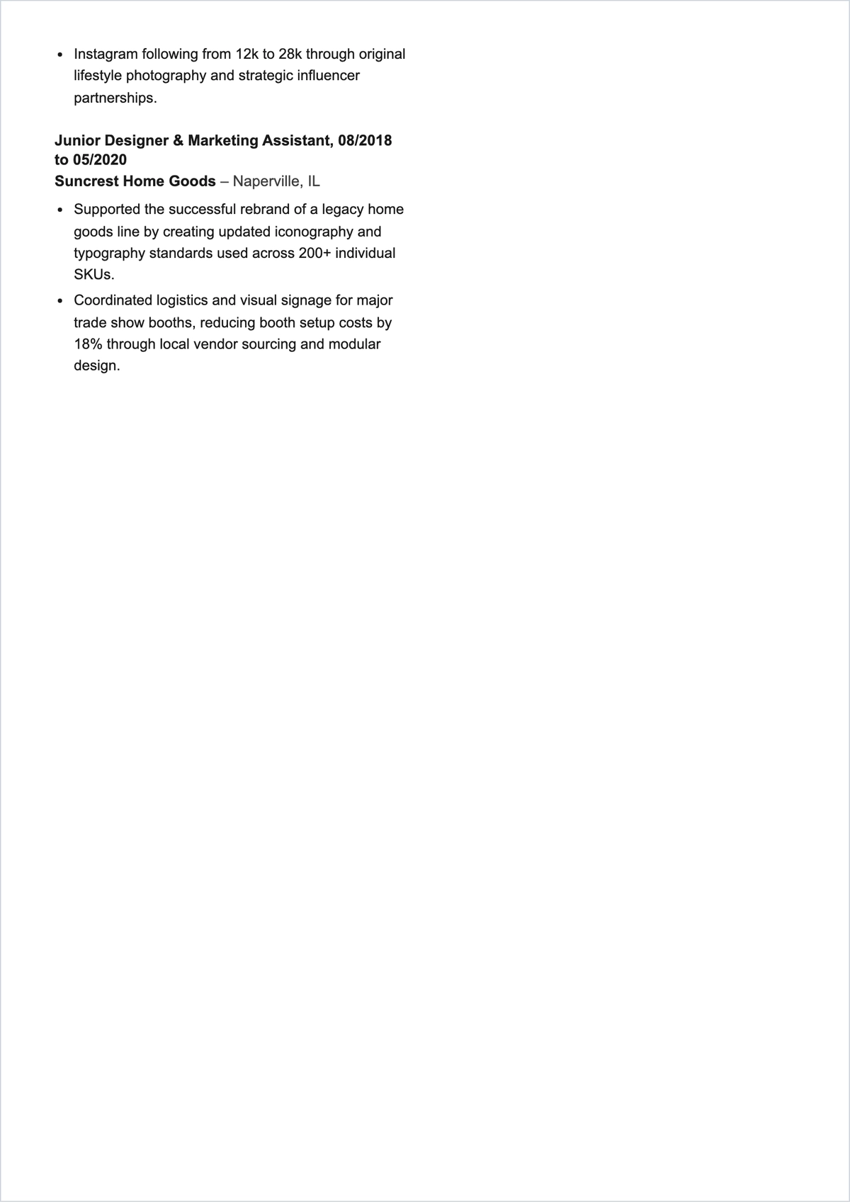 Free Marketing/Graphic Design Coordinator Resume to Edit Online