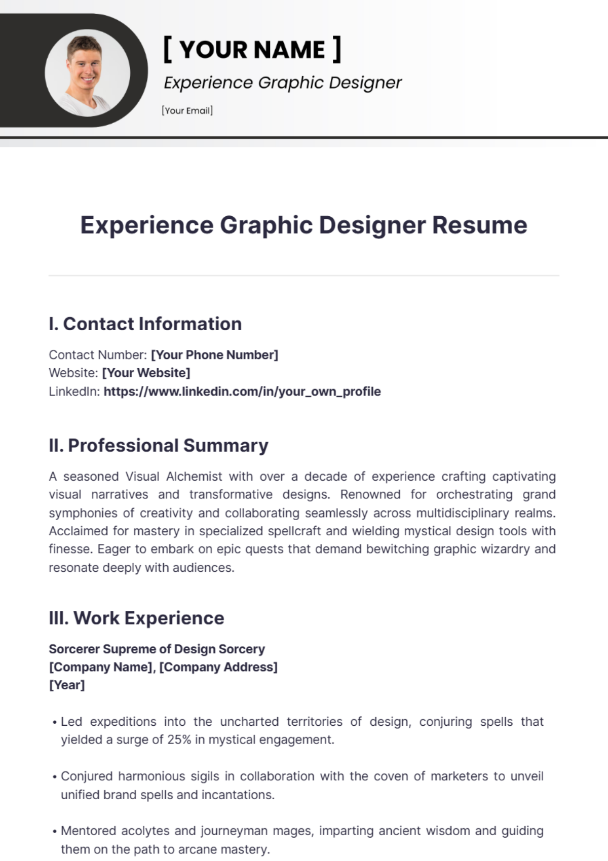 Experience Graphic Designer Resume - Edit Online & Download