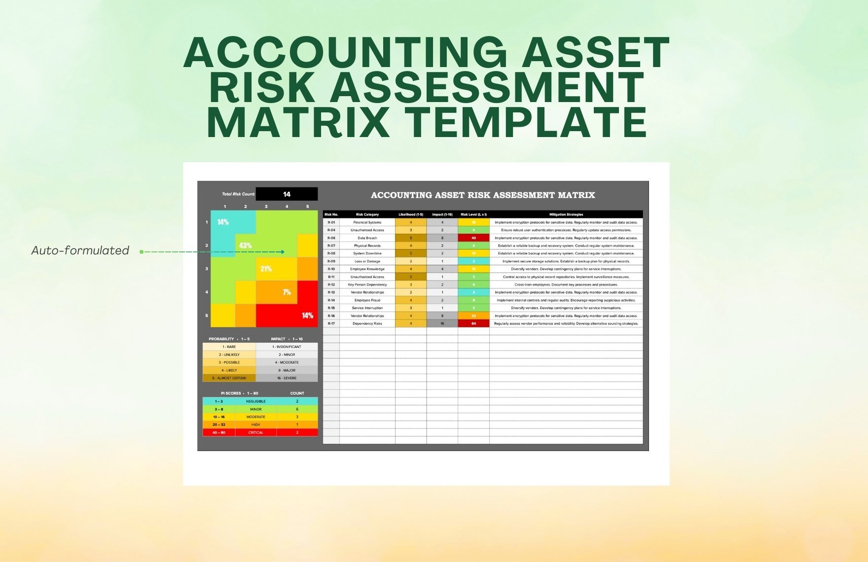 Accounting Asset Risk Assessment Matrix Template
