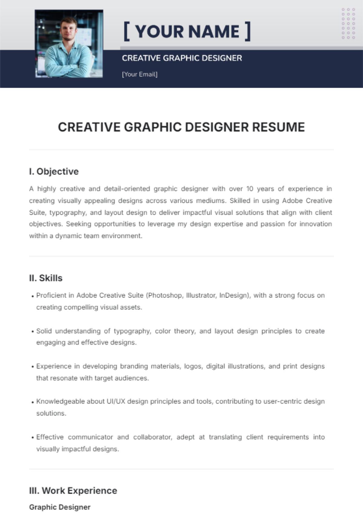 Creative Graphic Designer Resume Template - Edit Online & Download