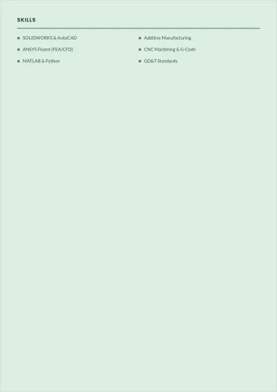 Free College Engineering Student ATS Resume Template