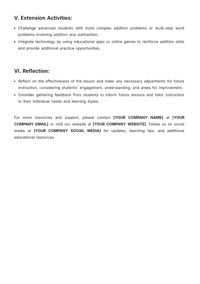 Free Primary School Lesson Plan Template to Edit Online
