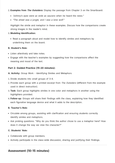 Free English Lesson Plan Template to Edit Online