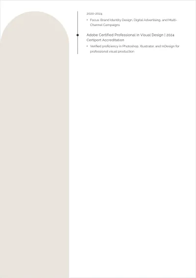 Free Graphic Designer Fresher ATS Resume Template, AI Resume Builder