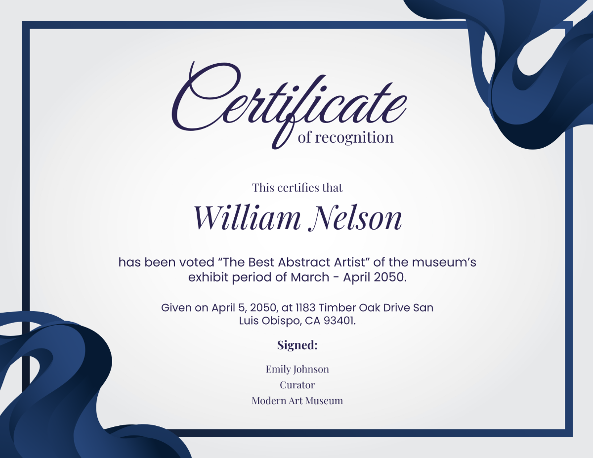 Abstract Certificate Template - Edit Online & Download