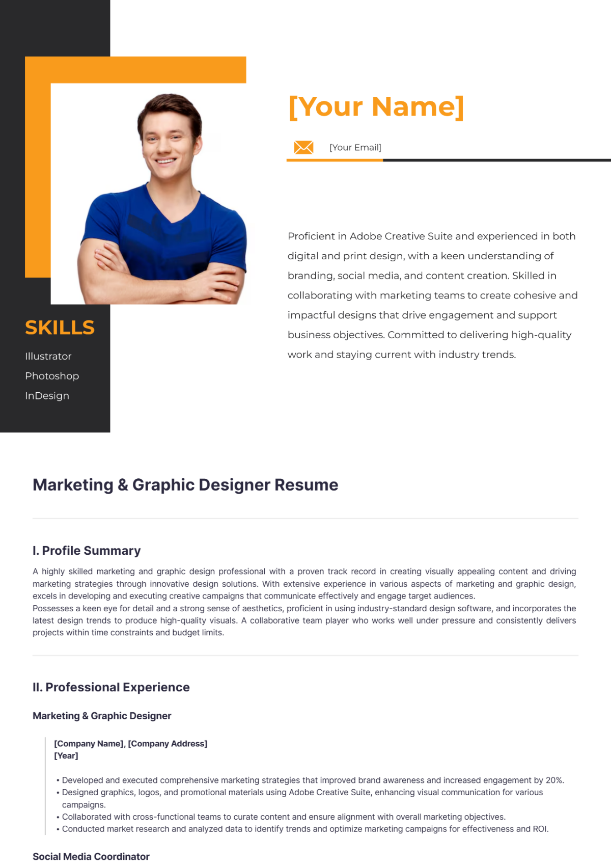 Marketing & Graphic Designer Resume - Edit Online & Download