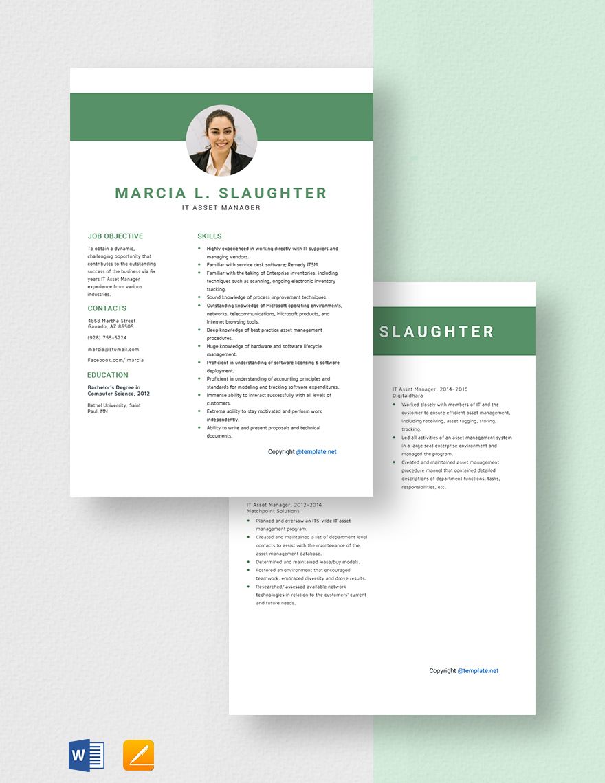 IT Asset Manager Resume