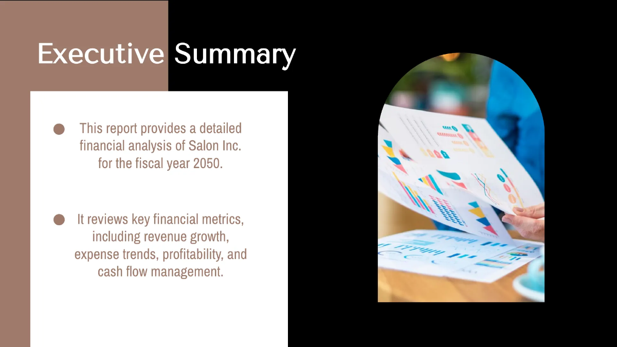 Free Salon Finance Presentation Template to Edit Online