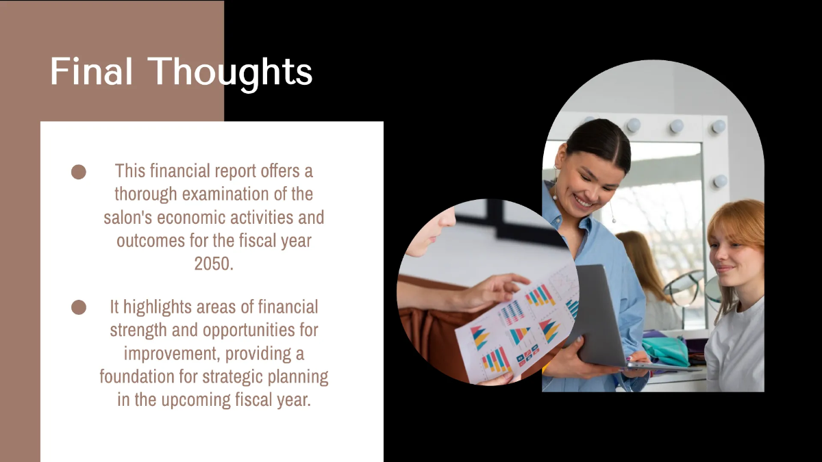 Free Salon Finance Presentation Template to Edit Online