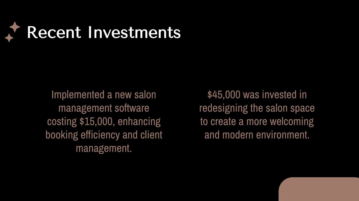 Free Salon Finance Presentation Template to Edit Online