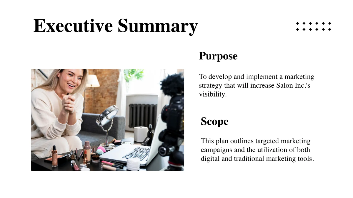 Free Salon Marketing Presentation Template to Edit Online