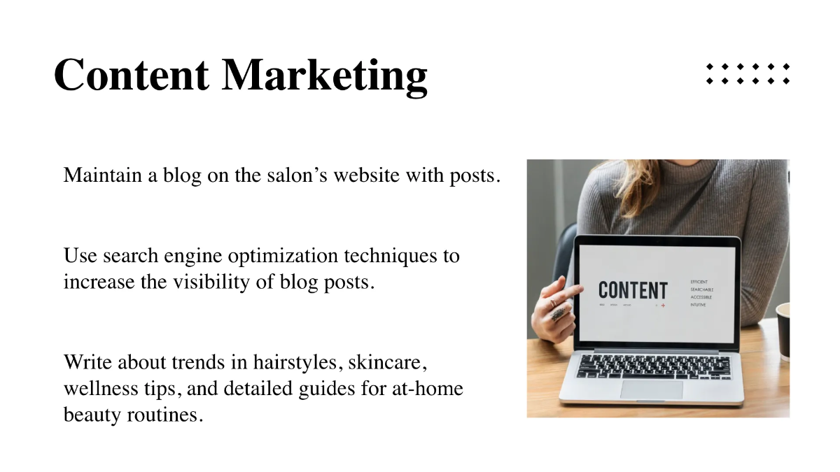 Free Salon Marketing Presentation Template to Edit Online