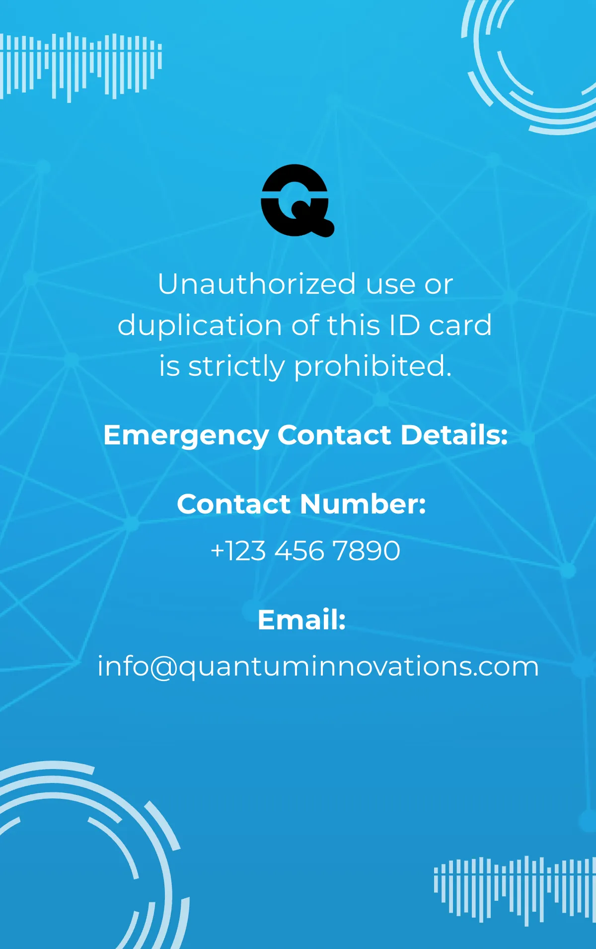 Free Futuristic ID Card Template to Edit Online