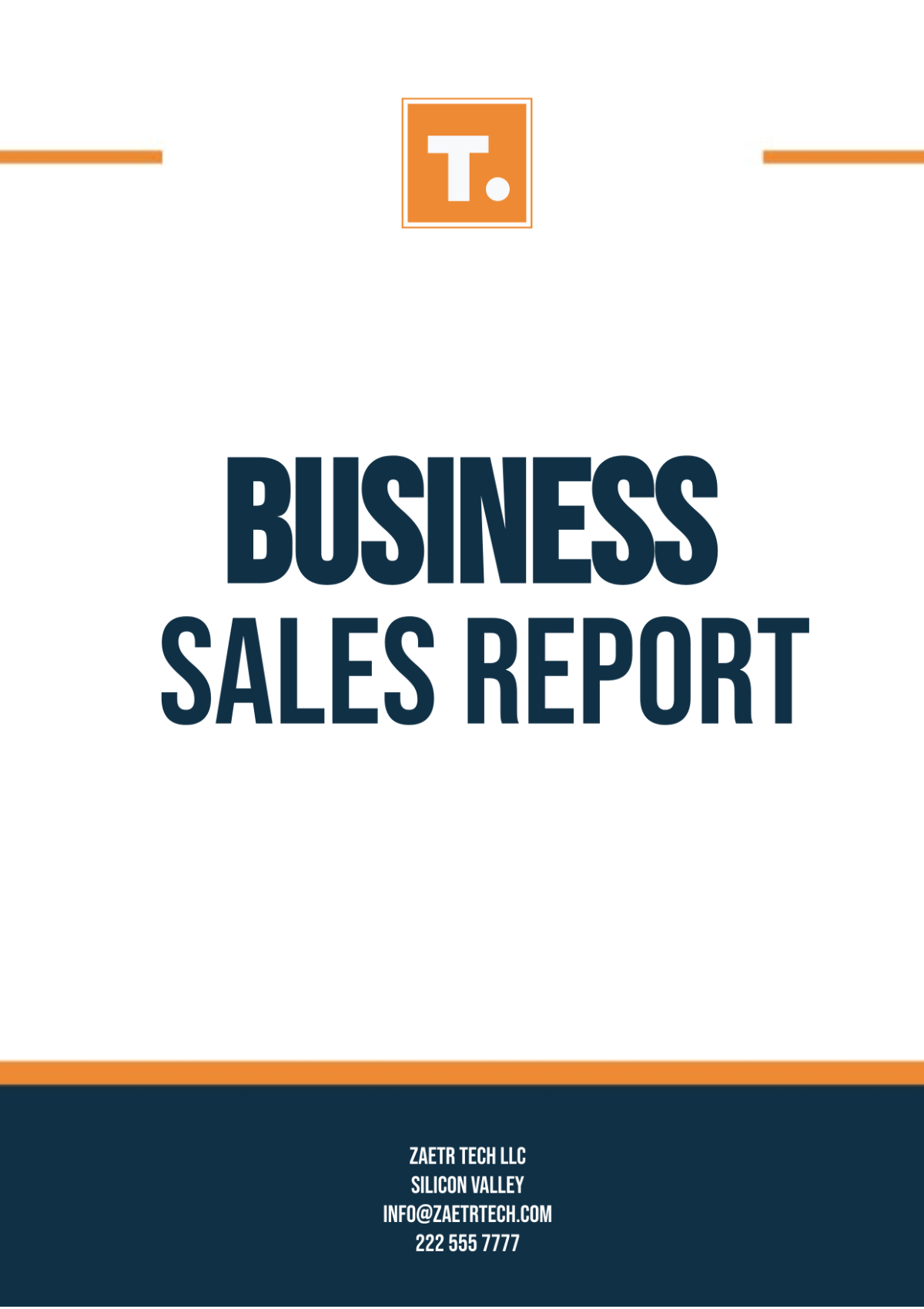 Business Sales Report Template - Edit Online & Download