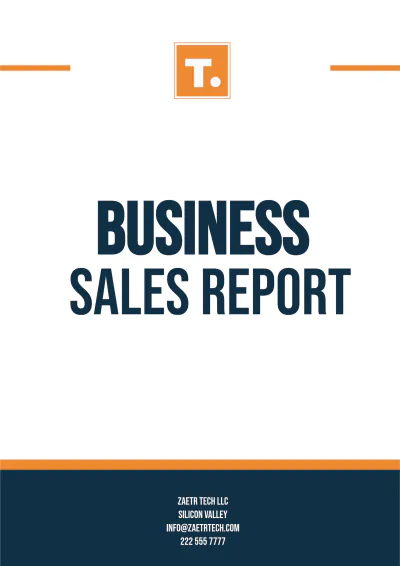 Free Business Sales Report Template to Edit Online