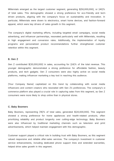 Free Business Sales Report Template to Edit Online