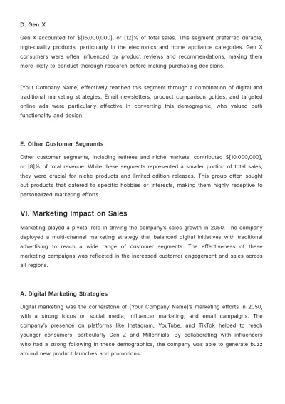 Free Business Sales Report Template to Edit Online