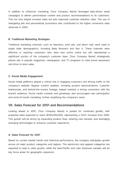 Free Business Sales Report Template to Edit Online