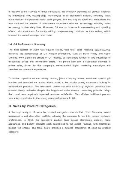 Free Business Sales Report Template to Edit Online
