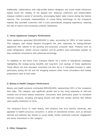 Free Business Sales Report Template to Edit Online