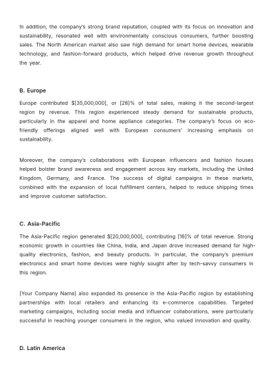 Free Business Sales Report Template to Edit Online