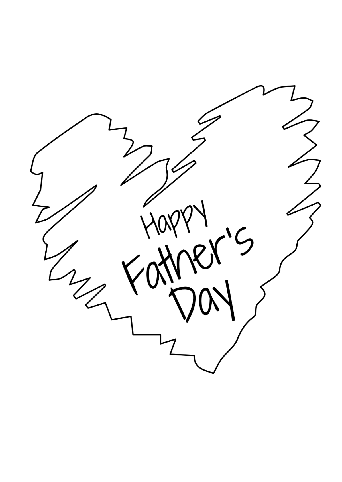 Father's Day Heart Drawing