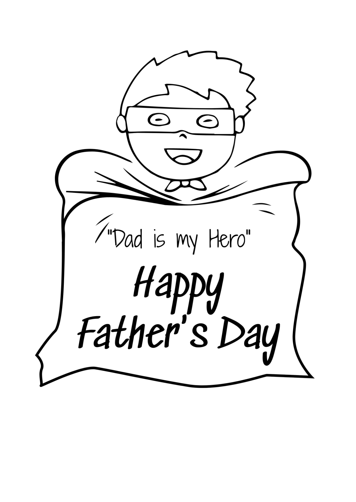 Father's Day Superhero Drawing