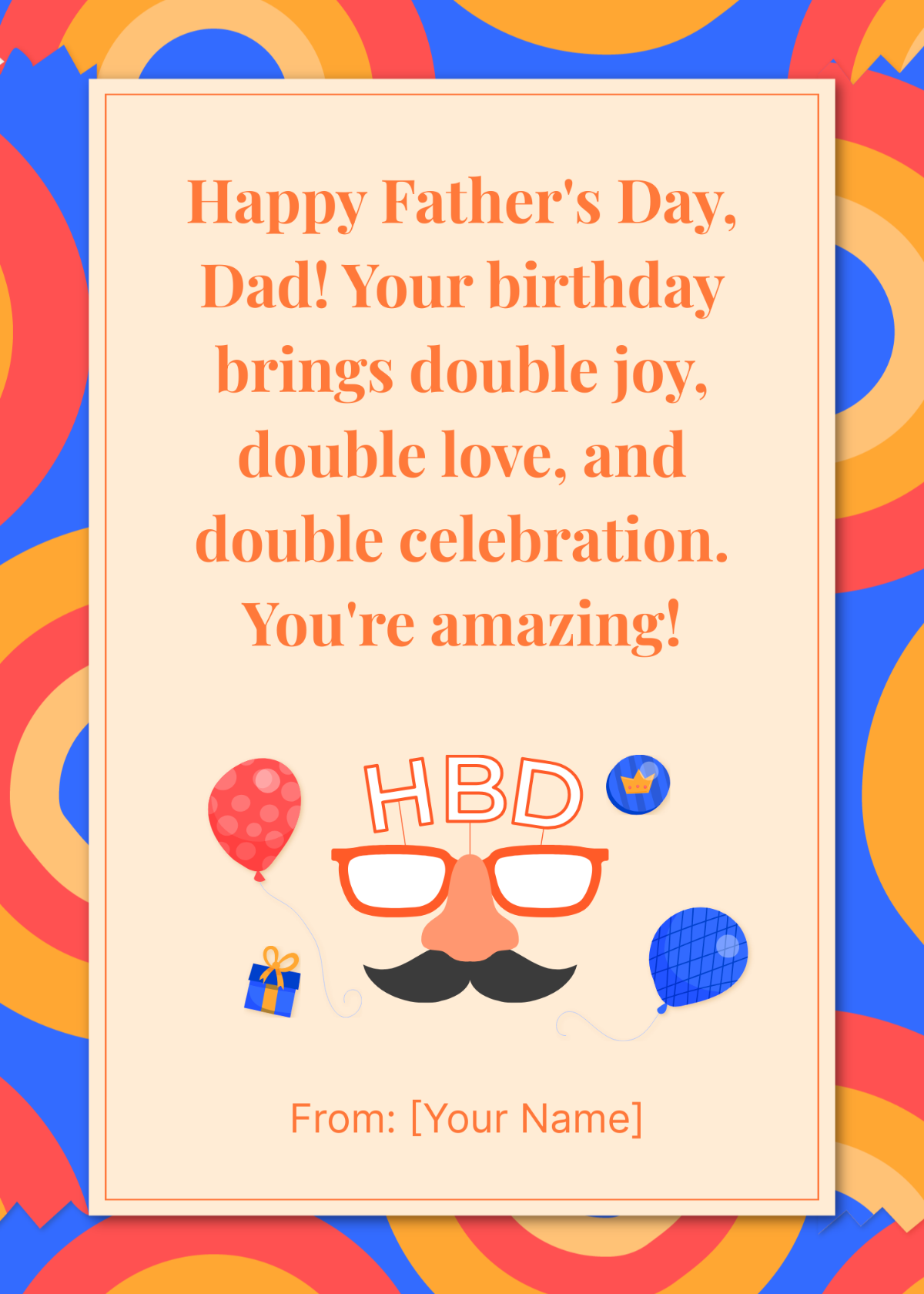 Father's Day Birthday Message