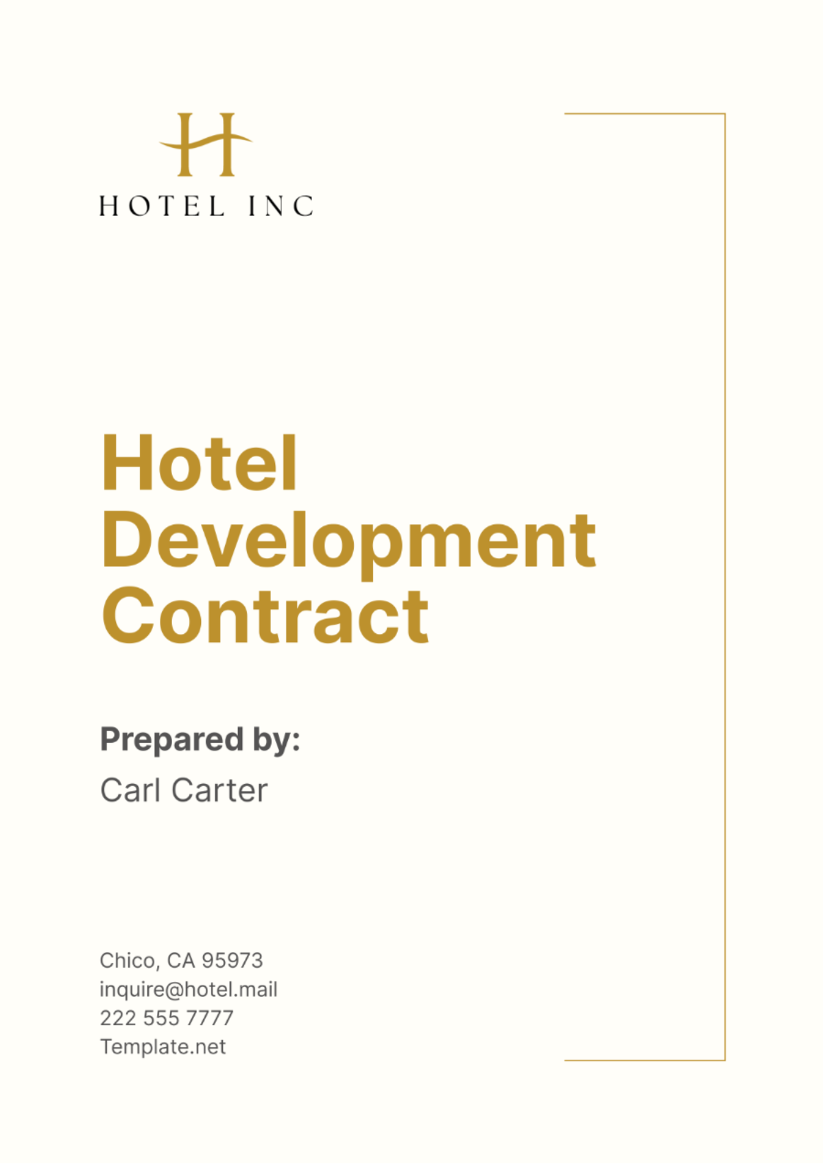 Hotel Development Contract Template - Edit Online & Download